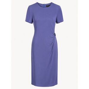 Valerie Dresses Pure Silk Lavender Side Buckle Midi Dress Size 12